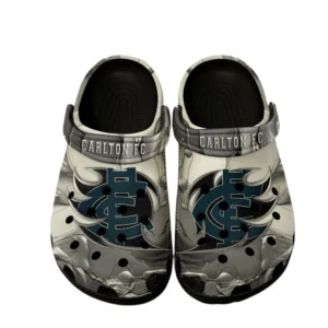 Carlton Fans Gift Crocs, All Over Print Crocs For Sport Fan AFL146071825128 - Black
