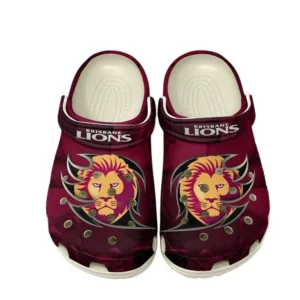 Brisbane Lions Fans Gift Crocs, All Over Print Crocs For Sport Fan AFL146071825132 - White