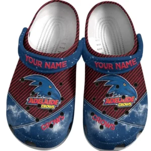 Adelaide Crows Fans Gift Crocs, All Over Print Crocs For Sport Fan, Custom Name AFL149071825134