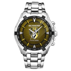 Richmond Fans Gift Steel Watches, All Over Print Watches For Sport Fan, Custom Name AFL151071525126 - Silver