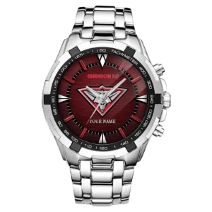 Essendon Fans Gift Steel Watches, All Over Print Watches For Sport Fan, Custom Name AFL151071525133 - Silver