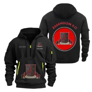 Essendon Fans Gift Hoodie Half Zipper, All Over Print Hoodie Half Zipper For Sport Fan AFL153071525126 - Black