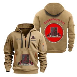 Essendon Fans Gift Hoodie Half Zipper, All Over Print Hoodie Half Zipper For Sport Fan AFL153071525126 - Khaki