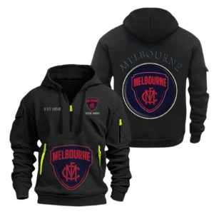 Melbourne Demons Fans Gift Hoodie Half Zipper, All Over Print Hoodie Half Zipper For Sport Fan AFL153071525127 - Black