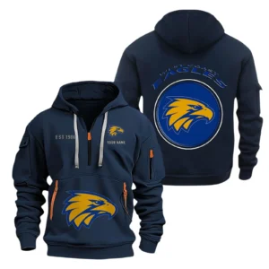 West Coast Eagles Fans Gift Hoodie Half Zipper, All Over Print Hoodie Half Zipper For Sport Fan AFL153071525130 - Navy blue
