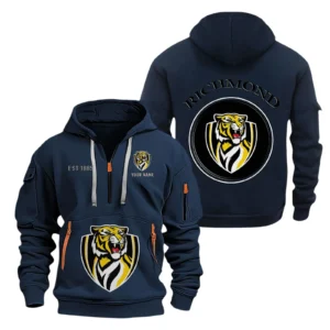 Richmond Fans Gift Hoodie Half Zipper, All Over Print Hoodie Half Zipper For Sport Fan AFL153071525138 - Navy blue