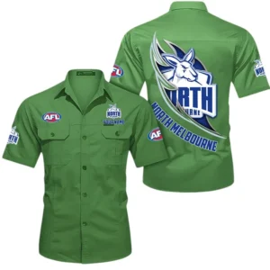 North Melbourne Fans Gift Short Sleeved Shirt, All Over Print Shỉt For Sport Fan, Custom Name AFL155071425125 - Fruit Green