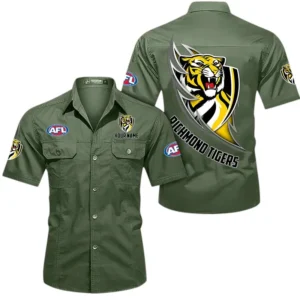 Richmond Fans Gift Short Sleeved Shirt, All Over Print Shỉt For Sport Fan, Custom Name AFL155071425132 - Army Green