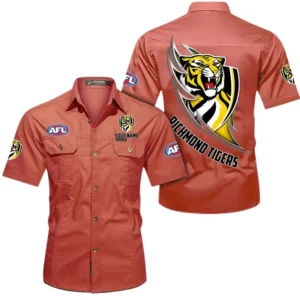 Richmond Fans Gift Short Sleeved Shirt, All Over Print Shỉt For Sport Fan, Custom Name AFL155071425132 - Red