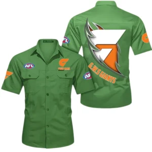 Gws Giants Fans Gift Short Sleeved Shirt, All Over Print Shỉt For Sport Fan, Custom Name AFL155071425133 - Fruit Green