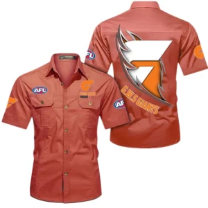 Gws Giants Fans Gift Short Sleeved Shirt, All Over Print Shỉt For Sport Fan, Custom Name AFL155071425133 - Red