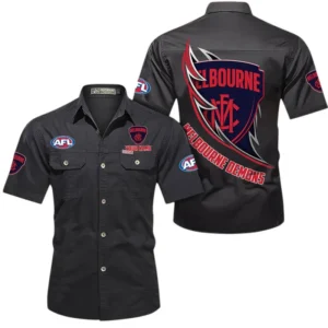 Melbourne Demons Fans Gift Short Sleeved Shirt, All Over Print Shỉt For Sport Fan, Custom Name AFL155071425135 - Black