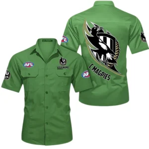 Collingwood Fans Gift Short Sleeved Shirt, All Over Print Shỉt For Sport Fan, Custom Name AFL155071425138 - Fruit Green