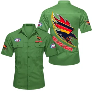 Adelaide Crows Fans Gift Short Sleeved Shirt, All Over Print Shỉt For Sport Fan, Custom Name AFL155071425139 - Fruit Green