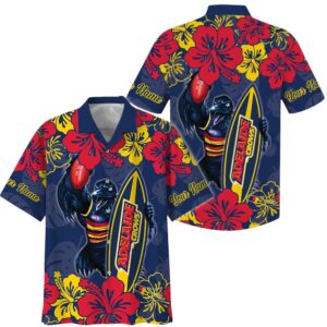 Adelaide Crows Fans Gift Hawaiian Shirt, All Over Print Hawaiian Shirt For Sport Fan, Custom Name AFL161072125175