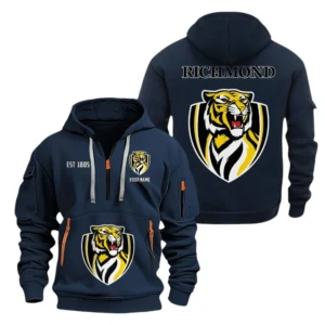 Port Adelaide Fans Gift Hoodie Half Zipper, All Over Print Hoodie Half Zipper For Sport Fan AFL143071525124 - Navy blue