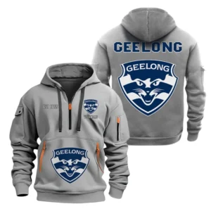 Fremantle Fans Gift Hoodie Half Zipper, All Over Print Hoodie Half Zipper For Sport Fan AFL143071525125 - Grey