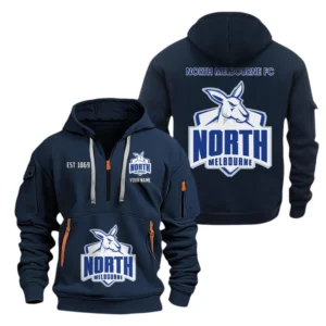 Western Bulldogs Fans Gift Hoodie Half Zipper, All Over Print Hoodie Half Zipper For Sport Fan AFL143071525129 - Navy blue