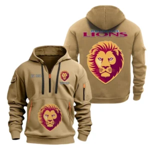 Sydney Swans Fans Gift Hoodie Half Zipper, All Over Print Hoodie Half Zipper For Sport Fan AFL143071525131 - Khaki