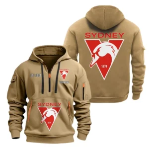St Kilda Fans Gift Hoodie Half Zipper, All Over Print Hoodie Half Zipper For Sport Fan AFL143071525133 - Khaki