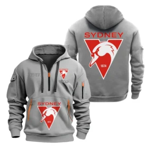 St Kilda Fans Gift Hoodie Half Zipper, All Over Print Hoodie Half Zipper For Sport Fan AFL143071525133 - Grey