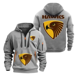 Geelong Cats Fans Gift Hoodie Half Zipper, All Over Print Hoodie Half Zipper For Sport Fan AFL143071525134 - Grey