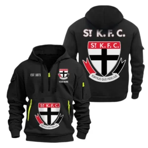Adelaide Crows Fans Gift Hoodie Half Zipper, All Over Print Hoodie Half Zipper For Sport Fan AFL143071525135 - Black