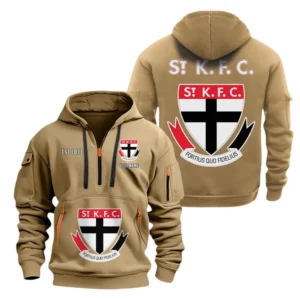 Adelaide Crows Fans Gift Hoodie Half Zipper, All Over Print Hoodie Half Zipper For Sport Fan AFL143071525135 - Khaki