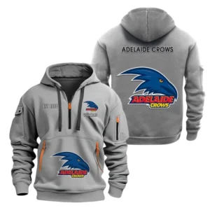 North Melbourne Fans Gift Hoodie Half Zipper, All Over Print Hoodie Half Zipper For Sport Fan AFL143071525139 - Grey