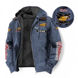 Motorcycle Fans Gift Hooded And Flannel Hoodie, Hooded Jacket All Over Print For Car Owners, Custom Name CAR391072125676-Navy Blue