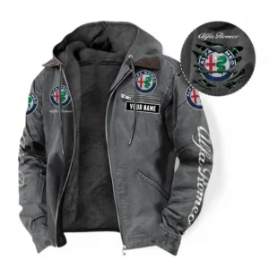 Car Fans Gift Hooded And Flannel Hoodie, Hooded Jacket All Over Print For Car Owners, Custom Name CAR391072125699-Gray