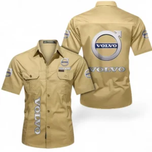 Car Fans Gift Short Sleeved Shirt, Button up Shirt All Over Print For Car Owners, Custom Name CAR392072125779-Khaki