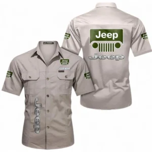Car Fans Gift Short Sleeved Shirt, Button up Shirt All Over Print For Car Owners, Custom Name CAR392072125780-Beige