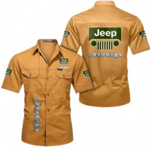 Car Fans Gift Short Sleeved Shirt, Button up Shirt All Over Print For Car Owners, Custom Name CAR392072125780-Turmeric