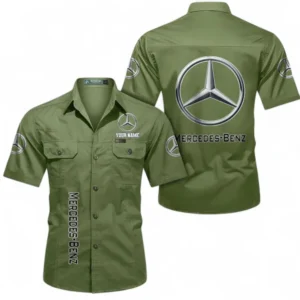 Car Fans Gift Short Sleeved Shirt, Button up Shirt All Over Print For Car Owners, Custom Name CAR392072125781-Fruit Green