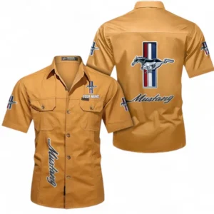 Car Fans Gift Short Sleeved Shirt, Button up Shirt All Over Print For Car Owners, Custom Name CAR392072125782-Turmeric