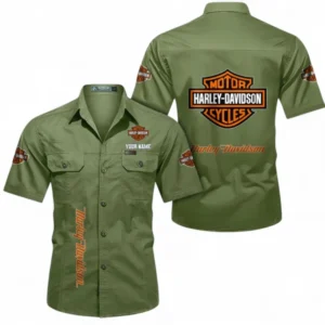 Motorcycle Fans Gift Short Sleeved Shirt, Button up Shirt All Over Print For Car Owners, Custom Name CAR392072125784-Fruit Green