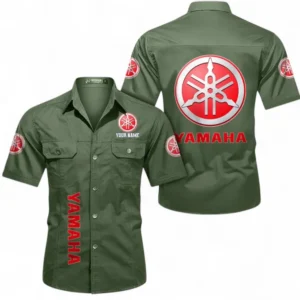 Car Fans Gift Short Sleeved Shirt, Button up Shirt All Over Print For Car Owners, Custom Name CAR392072125785-Army Green