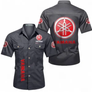 Car Fans Gift Short Sleeved Shirt, Button up Shirt All Over Print For Car Owners, Custom Name CAR392072125785-Gray