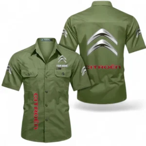 Car Fans Gift Short Sleeved Shirt, Button up Shirt All Over Print For Car Owners, Custom Name CAR392072125787-Fruit Green