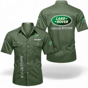 Car Fans Gift Short Sleeved Shirt, Button up Shirt All Over Print For Car Owners, Custom Name CAR392072125791-Army Green