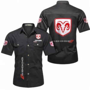Car Fans Gift Short Sleeved Shirt, Button up Shirt All Over Print For Car Owners, Custom Name CAR392072125793-Black