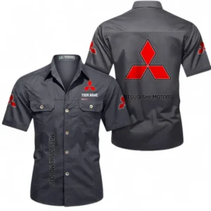 Car Fans Gift Short Sleeved Shirt, Button up Shirt All Over Print For Car Owners, Custom Name CAR392072125794-Gray