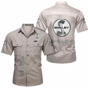 Car Fans Gift Short Sleeved Shirt, Button up Shirt All Over Print For Car Owners, Custom Name CAR392072125798-Beige