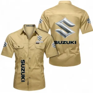 Car Fans Gift Short Sleeved Shirt, Button up Shirt All Over Print For Car Owners, Custom Name CAR392072125799-Khaki