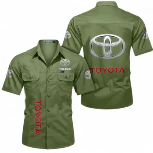 Car Fans Gift Short Sleeved Shirt, Button up Shirt All Over Print For Car Owners, Custom Name CAR392072125800-Fruit Green