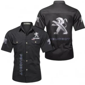 Car Fans Gift Short Sleeved Shirt, Button up Shirt All Over Print For Car Owners, Custom Name CAR392072125802-Black