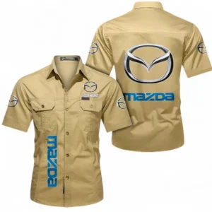 Car Fans Gift Short Sleeved Shirt, Button up Shirt All Over Print For Car Owners, Custom Name CAR392072125808-Khaki