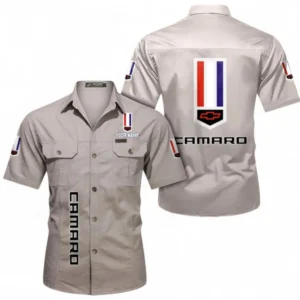 Car Fans Gift Short Sleeved Shirt, Button up Shirt All Over Print For Car Owners, Custom Name CAR392072125817-Beige