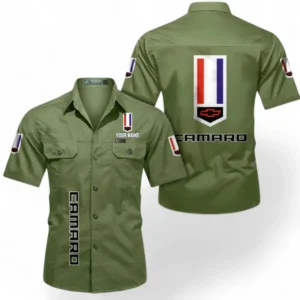 Car Fans Gift Short Sleeved Shirt, Button up Shirt All Over Print For Car Owners, Custom Name CAR392072125817-Fruit Green